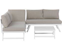 BELIANI COCCORINO - Loungeset voor 5 - Taupe - Aluminium