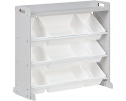 BELIANI COLLIE - Kast met 9 dozen - Grijs/Wit - MDF