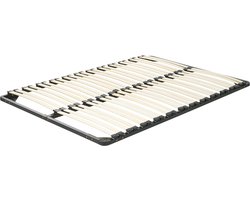 BELIANI COMBOURG - Lattenbodem - Zwart - 160 x 200 cm - Staal