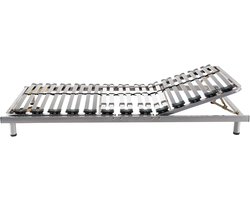 BELIANI COMFORT - Verstelbare lattenbodem - Zilver - 90 cm - Staal