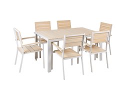 BELIANI COMO - Tuinset voor 6 - Lichthout - Kunsthout