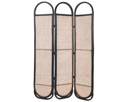 BELIANI CORTONA - Kamerscherm - Naturel/Zwart - Rotan