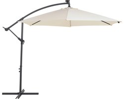 Beliani CORVAL - Led Parasol - Beige - Kunststof