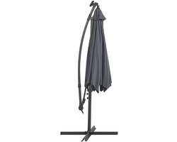 BELIANI CORVAL - Led Parasol - Grafietgrijs - Polyester