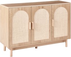 BELIANI COSTELLO - Dressoir met 3 deuren - Lichtbruin - Vezelplaat