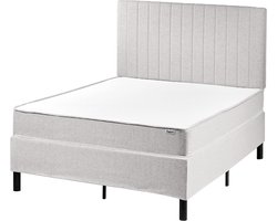 BELIANI COUNTESS - Eenpersoonsbed - Lichtgrijs - 120 x 200 cm - Polyester