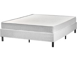 BELIANI COUNTESS - Tweepersoonsbed - Lichtgrijs - 160 x 200 cm - Polyester