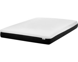 BELIANI COZY - Schuimmatras stevig - Zwart/Wit - 140 x 200 cm - Latex