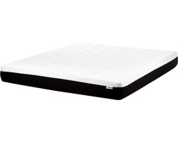 BELIANI COZY - Schuimmatras stevig - Zwart/Wit - 180 x 200 cm - Latex
