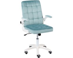 BELIANI DANDY - Bureaustoel - Lichtblauw - Fluweel