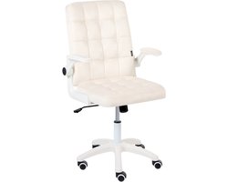 BELIANI DANDY - Bureaustoel - Off-white - Fluweel