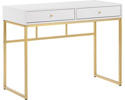 BELIANI DAPHNE - Bureau - Wit/Goud - MDF