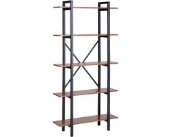 BELIANI DARBY - Boekenkast - Donkerhout - Vezelplaat