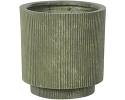 BELIANI DARIA - Bloempot - Olijfgroen - 37 cm - Kleivezels