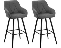 BELIANI DARIEN - Barkruk - Grijs - Polyester