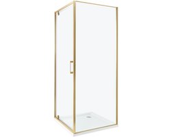 BELIANI DARLI - Douchecabine - Goud - 70 x 70 x 185 cm - Veiligheidsglas
