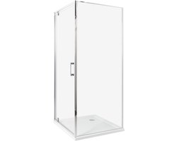 BELIANI DARLI - Douchecabine - Zilver - 80 x 80 x 185 cm - Veiligheidsglas