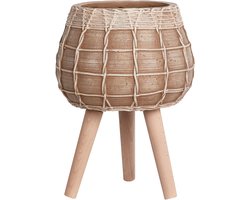 BELIANI DARMERA - Bloempot - Lichtbruin - 30 x 30 x 23 cm - Magnesiumoxide