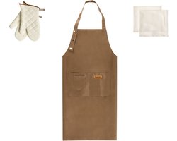 BELIANI DAUCUS - Keukentextiel set - Bruin - Polyester
