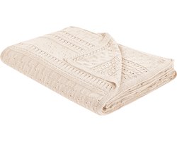 BELIANI DAULET - Bedsprei - Lichtbeige - 150 x 200 cm - Katoen