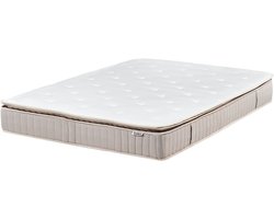 BELIANI DAYDREAM - Pocketveringmatras hard - Wit - 140 x 200 cm - Polyester