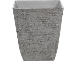 BELIANI DELOS - Plantenbak - Donkergrijs - 39 cm - Stenenmix