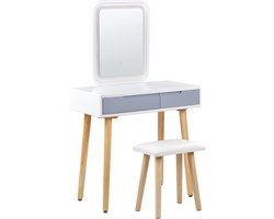 BELIANI DIEPPE - Kaptafelset - Wit - Vezelplaat