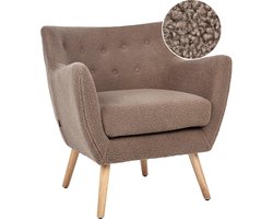 BELIANI DRAMMEN - Chesterfield fauteuil - Bruin - Bouclé