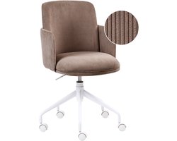 BELIANI DRYDEN - Bureaustoel - Bruin - Corduroy