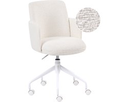 BELIANI DRYDEN - Bureaustoel - Gebroken wit - Bouclé