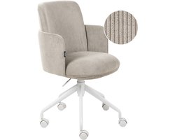 BELIANI DRYDEN - Bureaustoel - Taupe - Corduroy