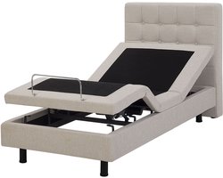 BELIANI DUKE - Bed elektrisch verstelbaar - Beige - 90 x 200 cm - Polyester