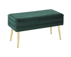BELIANI DURHAM - Bankje - Donkergroen - Fluweel