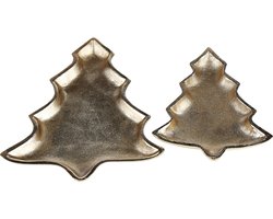 Beliani DURIAN - Decoratieve schaal - Goud - Aluminium