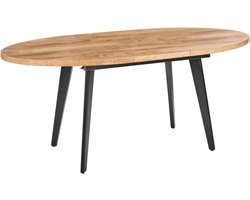 BELIANI DUTTON - Uitschuifbare eettafel - Bruin - MDF