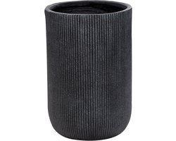 BELIANI EANTIO - Bloempot - 37 x 37 x 56 cm - Zwart - Kleivezels