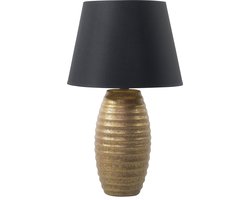 BELIANI EBRO - Tafellamp - Zwart - Porselein