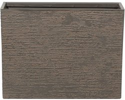 BELIANI EDESSA - Plantenbak - Donkerbruin - 60 cm - Stenenmix