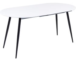 BELIANI EFTALIA - Uitschuifbare eettafel - Wit - 120/160 x 80 cm - MDF