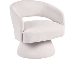BELIANI EIDAL - Draaifauteuil - Gebroken wit - Polyester
