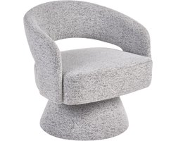 BELIANI EIDAL - Draaifauteuil - Grijs - Polyester