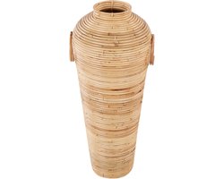 BELIANI ELATIA - Decoratieve vaas - Natuurlijk - 70 cm - Rotan