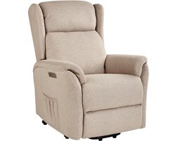BELIANI ELEGY - Verstelbare fauteuil - Taupe - Polyester