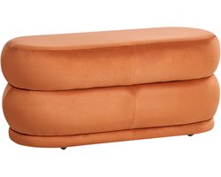 BELIANI ELLENDALE - Bankje - Oranje - Fluweel