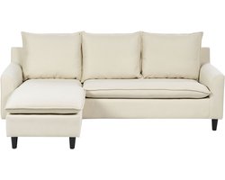 BELIANI ELVENES - Hoekbank - Lichtbeige - Rechtszijdig - 206 cm - Polyester
