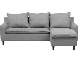 BELIANI ELVENES - Hoekbank - Lichtgrijs - Linkszijdig - 206 cm - Polyester