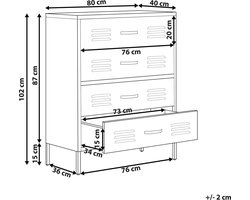 BELIANI ENAGO - Commode - Zwart - Staal