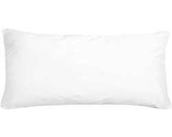 BELIANI ERRIGAL - Kussen laag - Wit - 40 x 80 cm - Microvezels