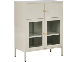 BELIANI ESHOLT - Vitrinekast - Lichtbeige - IJzer