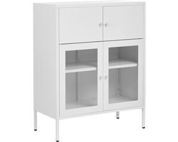 BELIANI ESHOLT - Vitrinekast - Wit - IJzer